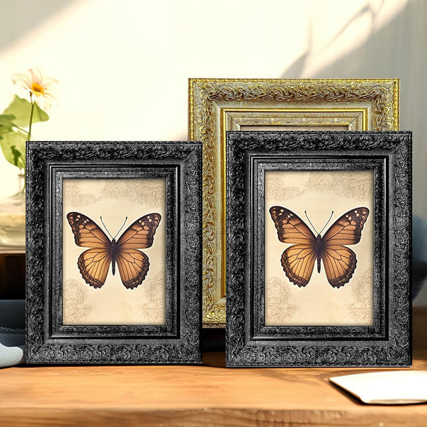 Vintage Picture Frame, Decorative Wall Hanging and Tabletop Display Photo Frame (Black, 8X10)4