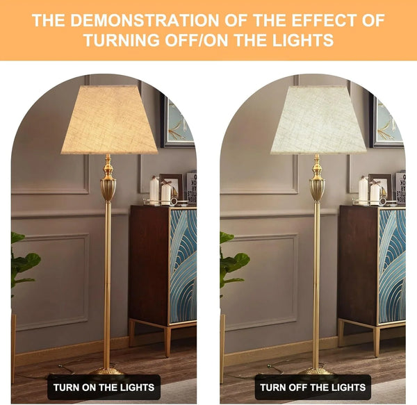 Lamp Shades Set of 2, 8''X8''Top, 13''X13''Bottom 10'' Height, Beige Square Lampshades Replacement Lamp Shades Natural Linen Hand Crafted for Table Lamps Floor Lamps Pendent Light, Assembly Required2