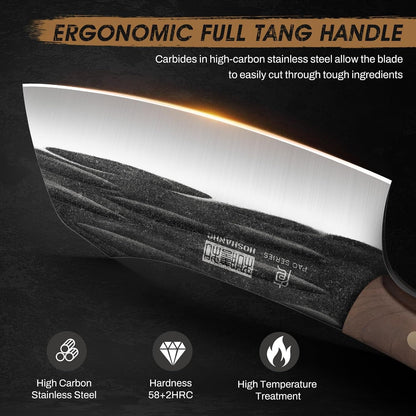 7"Meat Cleaver Knife, Ultra Sharp Chopper Knife & Vegetable Knives3
