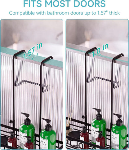Shower Caddy Hanging over the Door, Upgraded Extended Length Shower Organizer, Rustproof Bathroom Rack with Hooks Soap Holder6
