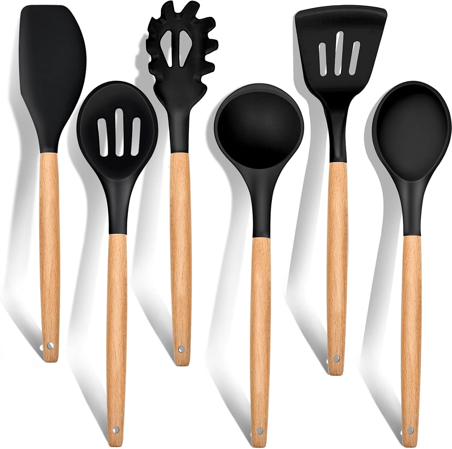 cooking-utensils-set-of-6-silicone-kitchen-utensils-with-wooden-handle-non-stick-cookware-friendly-heat-resistant-includes-spatula-ladle-slotted-turner-serving-spoon-spaghetti-serverblack