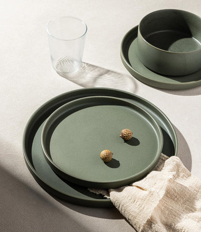 Stoneware Dinnerware Sets for 4,12-Piece Matte Plates and Bowls Set2