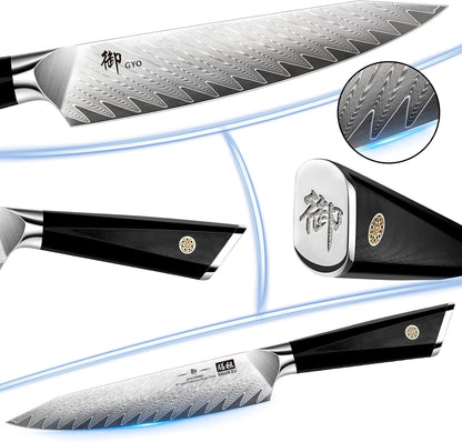 Damascus Chef Knife 6 Inch,67-Layer 10Cr15Mov Japanese Steel5