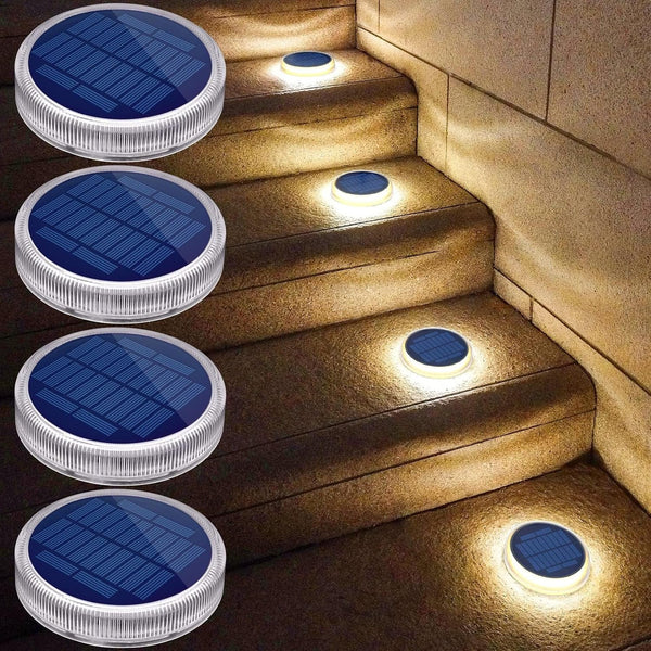 Stick on Solar Dock Deck Step Lights Outdoor Waterproof 4 Pack1