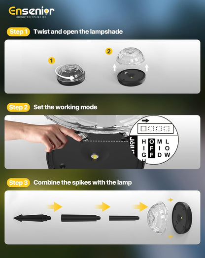 Color Changing Solar Lights Outdoor, 8 Pack, Unique Light Pattern8