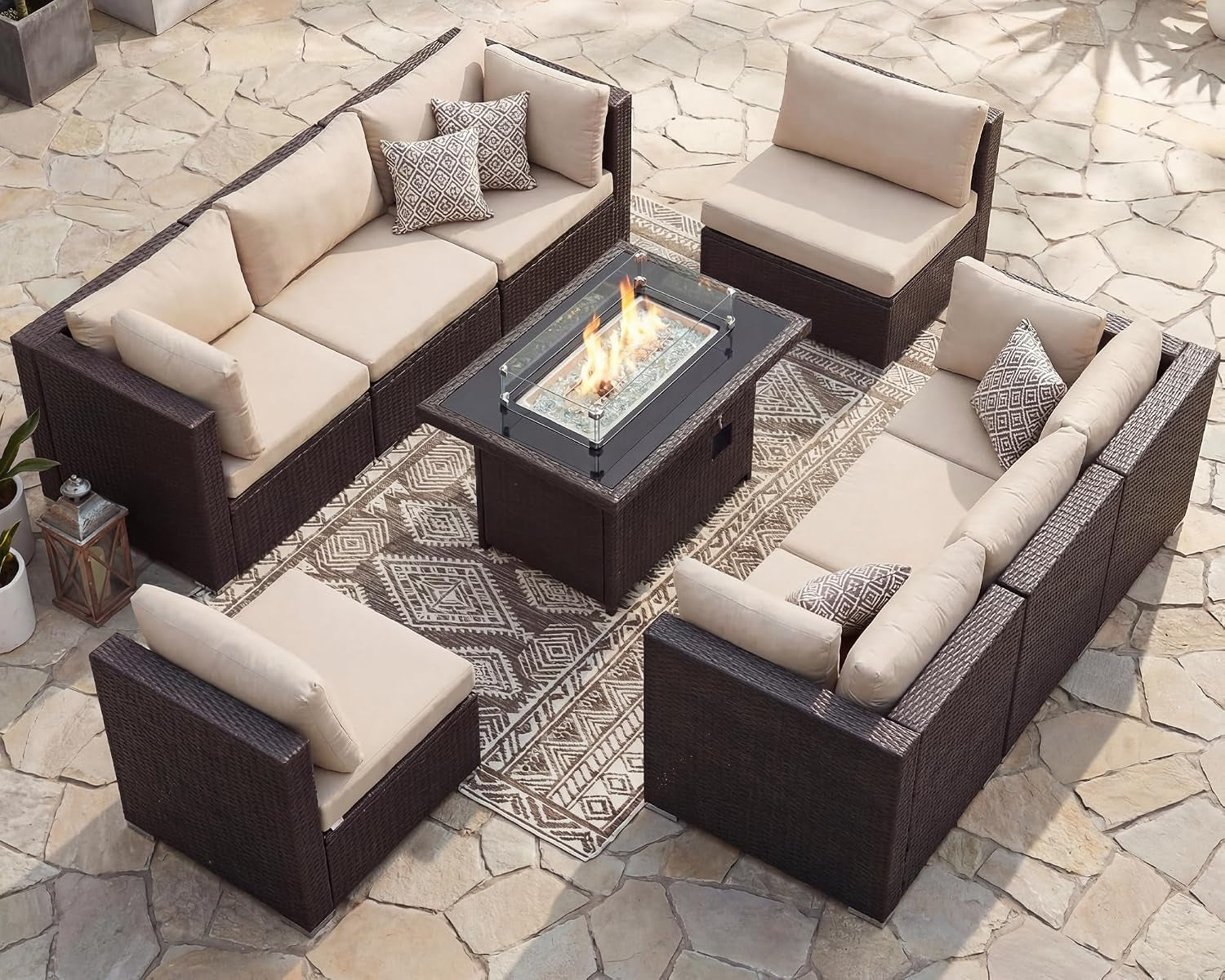 9-piece-outdoor-patio-set-with-fire-pit-brown-beige