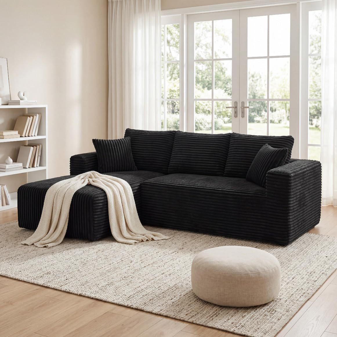 92-5-modular-sectional-sofa-l-shaped-cloud-couch-with-deep-seats-and-chaise-upholstered-corduroy-boneless-couch-for-living-room-small-space-no-need-assembly-blackleft-facing-chaise