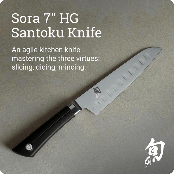 Shun Sora 7" Hollow Ground Santoku Knife2