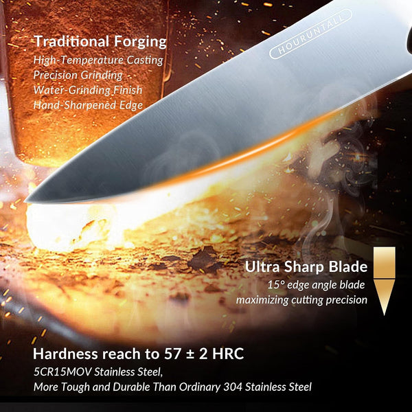 8 Inch Stainless Steel Chef'S Knife with Innovative Safety Notch5