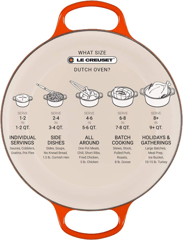 Le Creuset Enameled Cast Iron Signature round Dutch Oven, 5.5 Qt., Meringue9