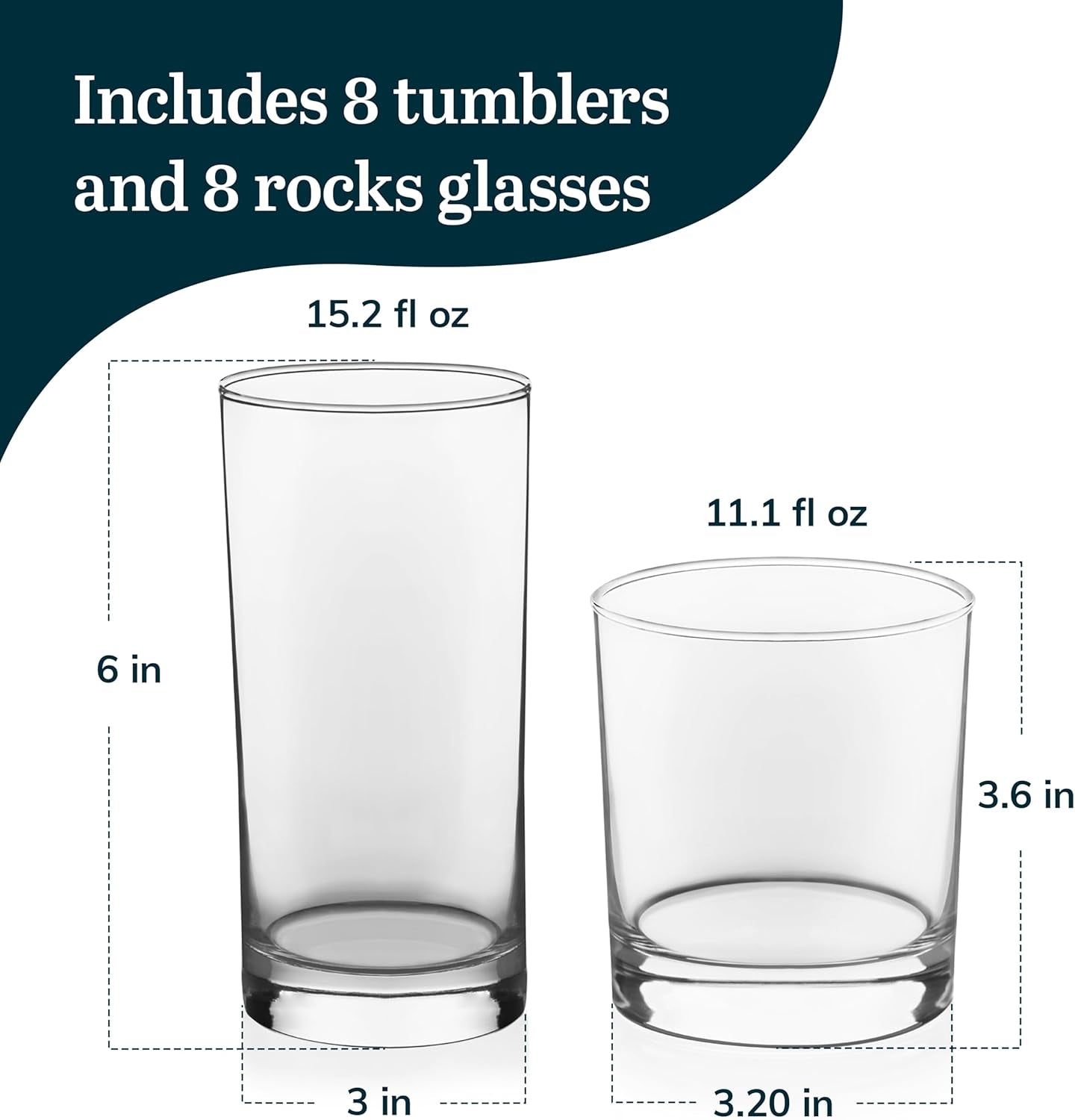 province-tumbler-rocks-drinking-glasses-set-of-16-tall-glass-cups-15-2-oz-and-11-1-oz-capacities-for-water-juice-cocktails-and-more-with-lightweight-design-and-dishwasher-safe-cleanup