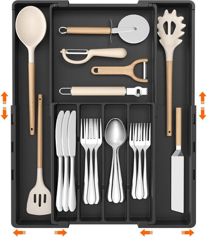 Expandable Silverware Drawer Organizer, Utensil Tray for Kitchen1