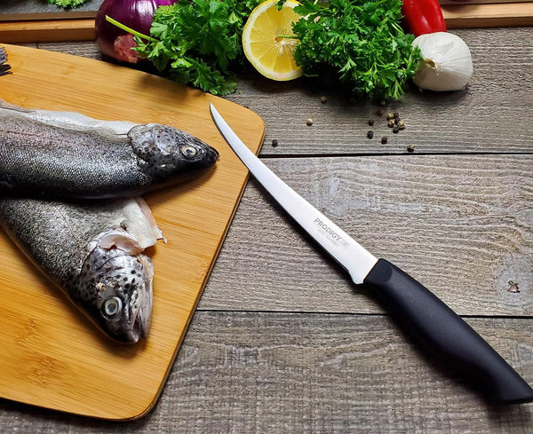 Prodigy Series 7.5-Inch Curved Flexible Fillet Knife – High-Carbon Stainless Steel Blade, Ergonomic Non-Slip Handle for Fish and Meat Filleting & Deboning6