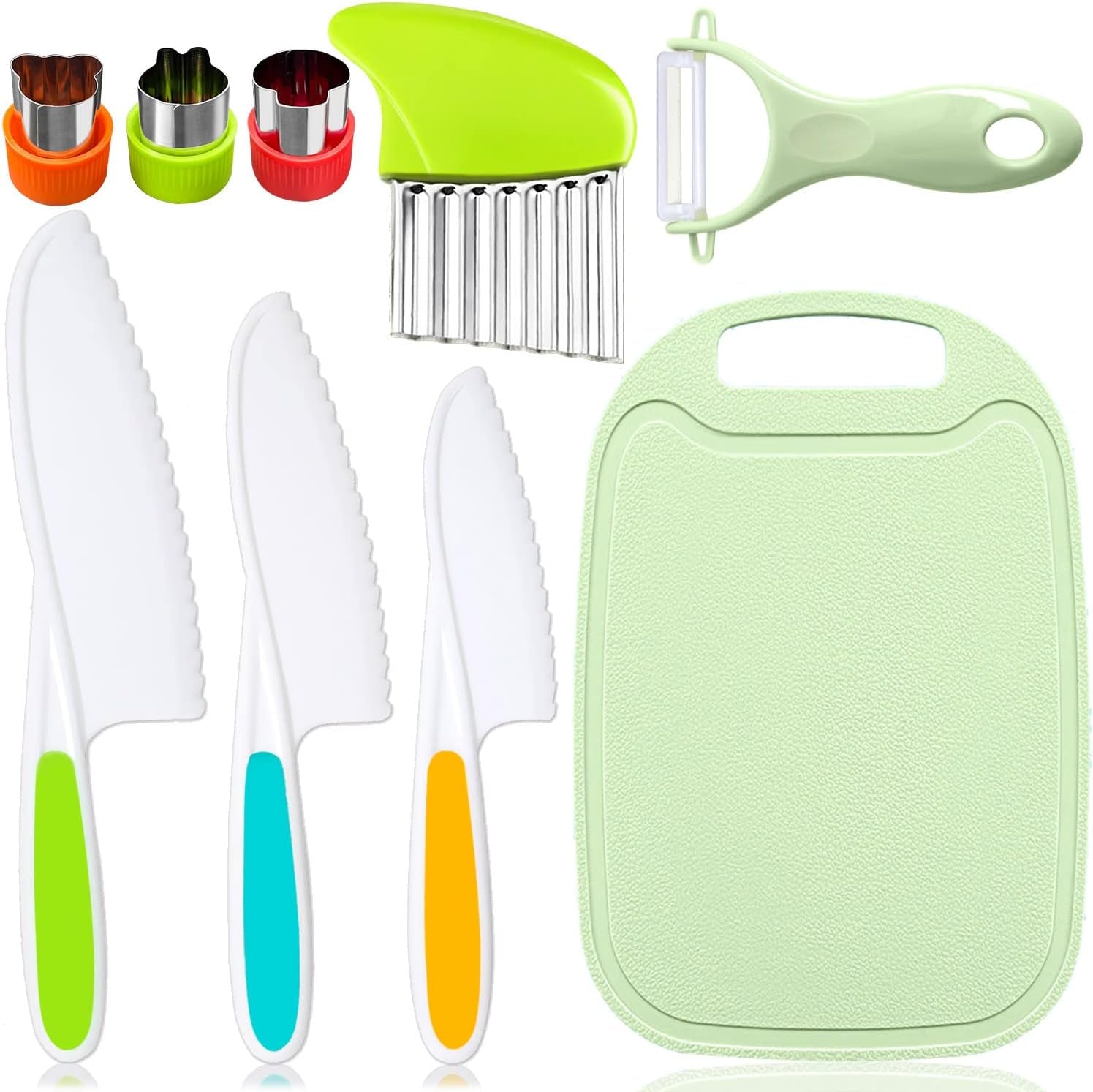 9-pcs-kids-kitchen-knife-set-kids-knives-for-real-cooking-with-cutting-board-y-peeler-crinkle-cutter-sandwich-cutter-serrated-edges-plastic-toddler-knife-kid-safe-knives