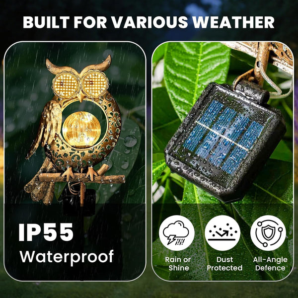 Solar Garden Lights Outdoor Decor,Owl Figurine Light Stake,Garden Decorative for Patio,Yard,Landscape,Gardening Gift Ideas for Mom Grandma4