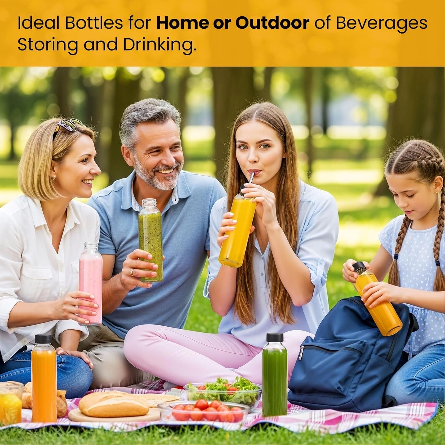 upgraded-lid-8-pack-18-oz-glass-juice-bottles-with-8-airtight-lids-2-straw-hole-lids-2-straws-reusable-drinking-jar-clear-water-bottles-for-juicing-smoothies-refrigerator-travel-bpa-free