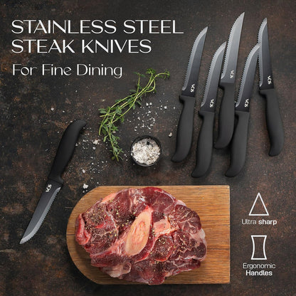 Ceramic Knife Set with Block - 13-Piece Ceramic Knives Set for Kitchen, Includes Chef, Santoku, Bread Knives, Steak Knives, Peeler & Elegant Wooden Block - Ultra-Sharp, Dishwasher Safe,Lightweight3