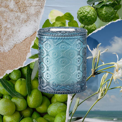 Santorini Salt Air Scented Candles for Home, Soy Wax 40 Hrs2