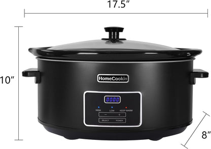 8 Quart Programmable Slow Cooker, Kitchen Appliances, Perfect Kitchen Small Appliance for Family Dinners, Black Stainless Steel4