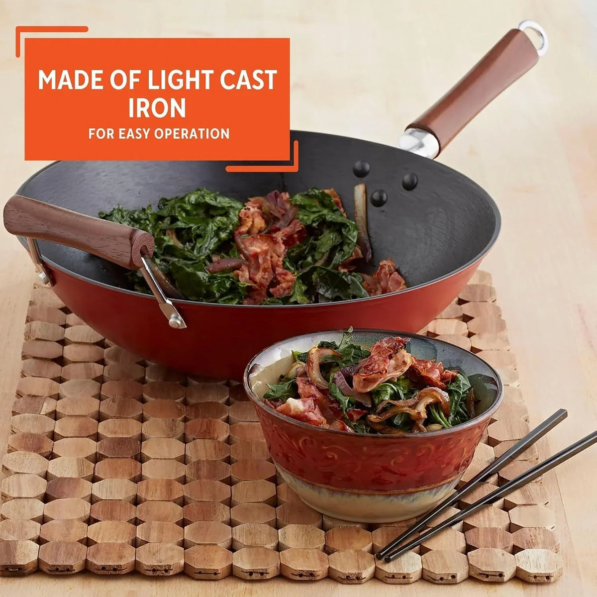 usa-gkg-61021-light-cast-iron-wok-14-red-handles-ideal-for-stir-frying-and-deep-frying-great-for-everyday-cooking