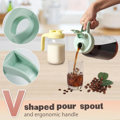 2 Pack Wide Mouth Mason Jar Lids V-Shaped with Handle, Mason Jar Pour Spout Lid with Extended Flip Lid Easy to Open, Airtight Leak Proof and Durable3