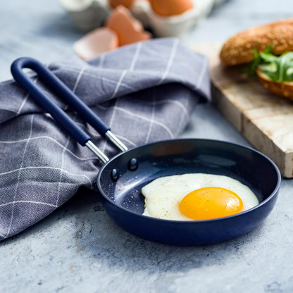 Diamond Infused Ceramic Nonstick Mini Egg Pan, Blue | Pfas-Free Ceramic Nonstick, Dishwasher & Oven Safe, Stay Cool Silicone Handle, Durable Metal Utensil Safe5