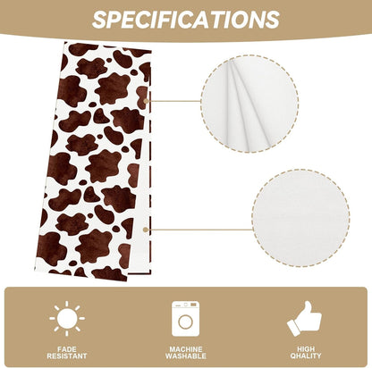 Linen Watercolor Cow Print Table Runner 72 Inches Long Cowhide Tablecloth Farm House Barnyard Animals Western Party Home Kitchen Table Decoration6