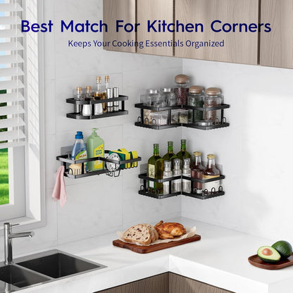 Shower Caddy Corner No Drilling-Adhesive, Shower Shelves-Rustproof6