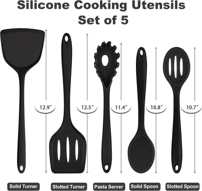 Silicone Cooking Utensils Set, 5-Piece Kitchen Utensils Set2