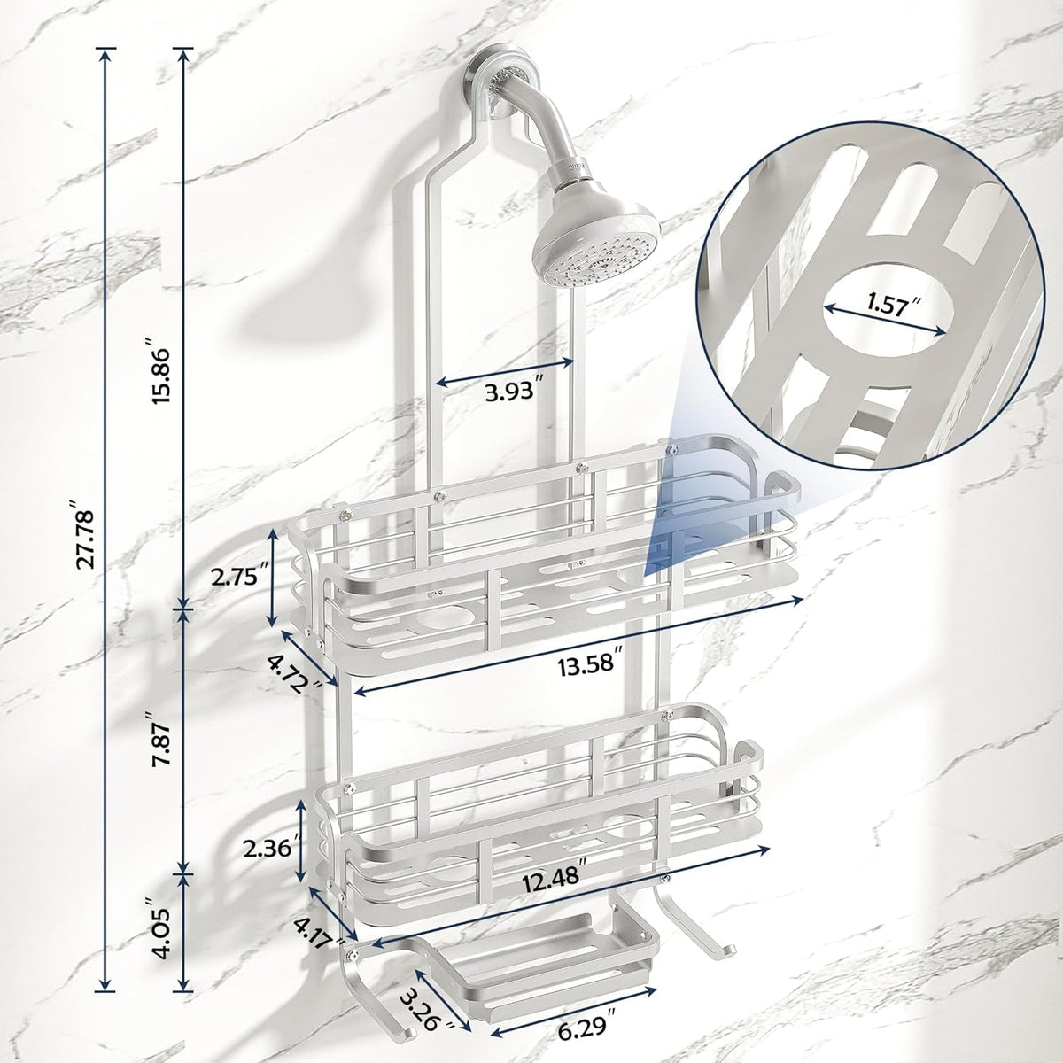 shower-caddy-hanging-never-rust-aluminum-shower-organizer-over-showerhead-no-drilling-shower-racks-with-soap-holder-multi-hooks-bathroom-storage-for-shampoo-sponge-silvery