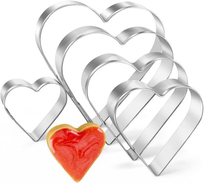 Heart Cookie Cutter Set,  5 Pieces Stainless Steel Small Biscuit Cutters Heart Shaped Mold for Kids Holiday Birthday Party1