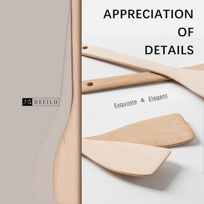 Wooden Spatulas for Cooking, 2 Pack, 13 Inch, Uncoated Beech Wood4