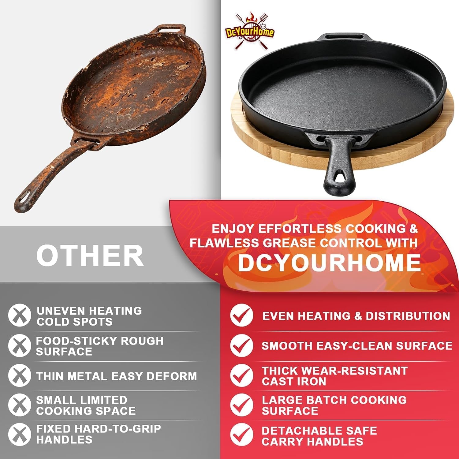 10-round-cast-iron-skillet-set-for-pizza-bbq-stovetop-outdoor-use-pizza-pan-with-removable-handle-wooden-base-for-pizza-oven-bbq-outdoor-stovetop-cooking-heat-retention-food-safe-tool-free