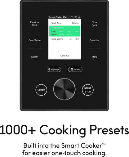 CHEF Iq Smart Pressure Cooker with Wifi and Built-In Scale - Easy-To-Use 10-In-1 Multicooker with 500+ Guided Recipes - Rice Cooker, Slow Cooker, Instant Meals for Foodies - 6 Quart - Family Size4