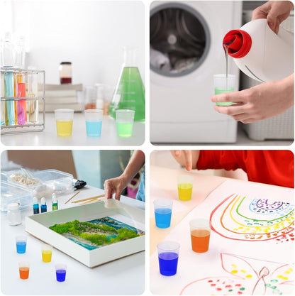 Resin Mixing Cups and Sticks, 110 Packs Epoxy Measuring Cups Kit - 60PCS 100Ml Disposable Graduated Cups, 50PCS Wooden Stir Sticks for Mixing Paint, Stain, Epoxy, Resin6