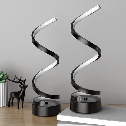 Table Lamps for Living Room Set of 2, Black Dimmable LED Lamp, Small Bedside Lamps, Nightstand Lamp for Bedroom Office Home Living Room2