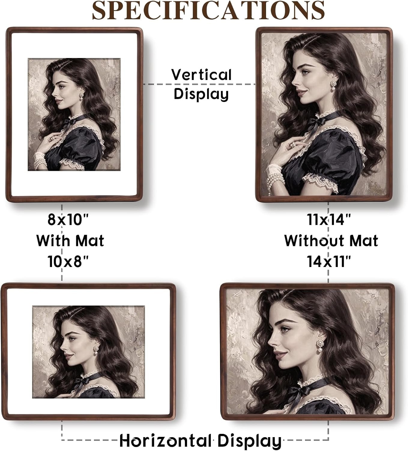 11x14-picture-frame-solid-walnut-wood-frame-matted-to-8x10-photos