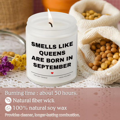 September Birthday Gifts for Women, 7Oz Lavender Scented Candle3