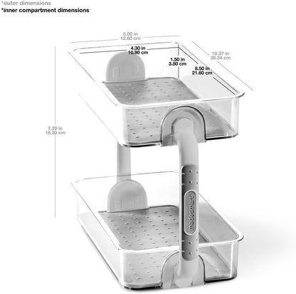 Two Level Spice Organizer, Grey4