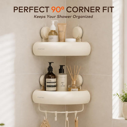 Corner Shower Caddy Suction Cup, Removable Bath Organizer Shelf9