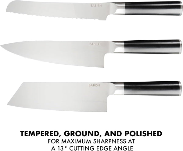 14-Piece Full Tang Forged Kitchen Knife Set – High-Carbon 1.4116 German Steel Cutlery with Protective Sheaths – Professional Chef Knife Set5