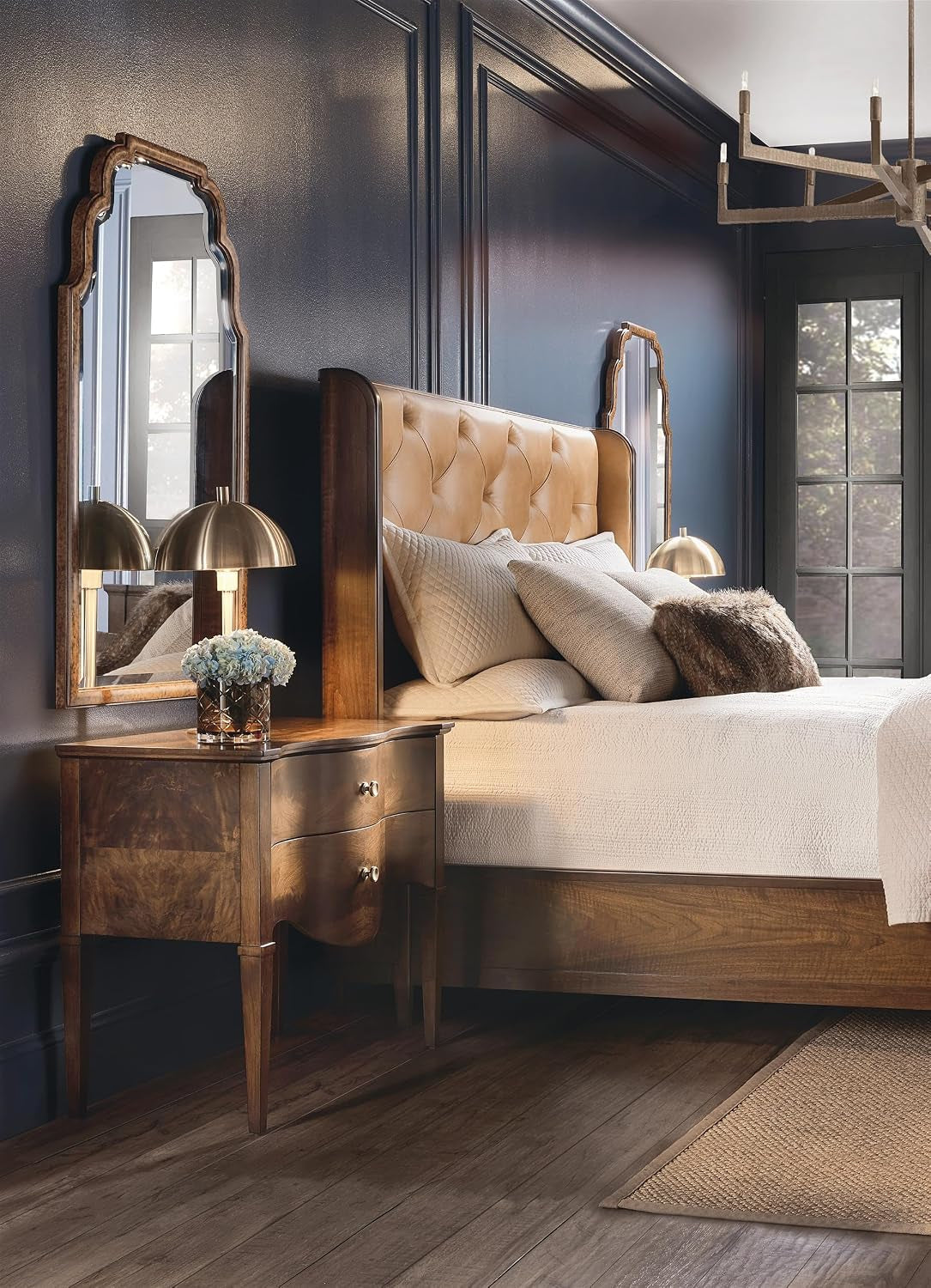 hooker-archives-king-leather-bed-with-a-light-brown-leather-headboard
