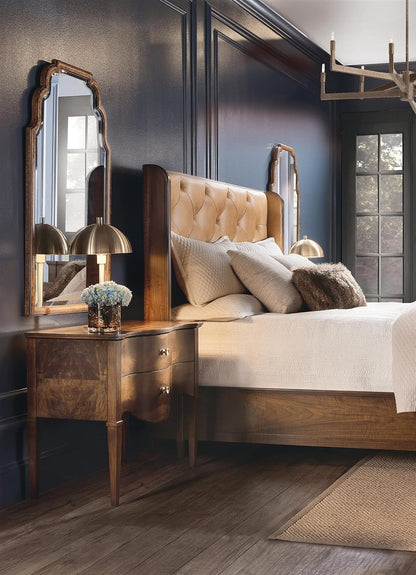 Hooker Archives King Leather Bed with a Light Brown Leather Headboard7