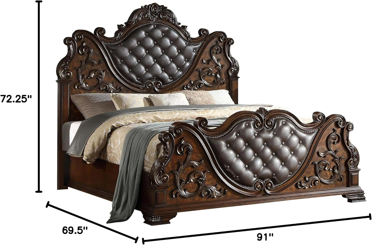 cosmos-furniture-santa-monica-traditional-queen-bed-cherry-finish-wood-bed-with-tufted-headboard-nail-head-trim-queen-size-for-classic-bedroom-decor