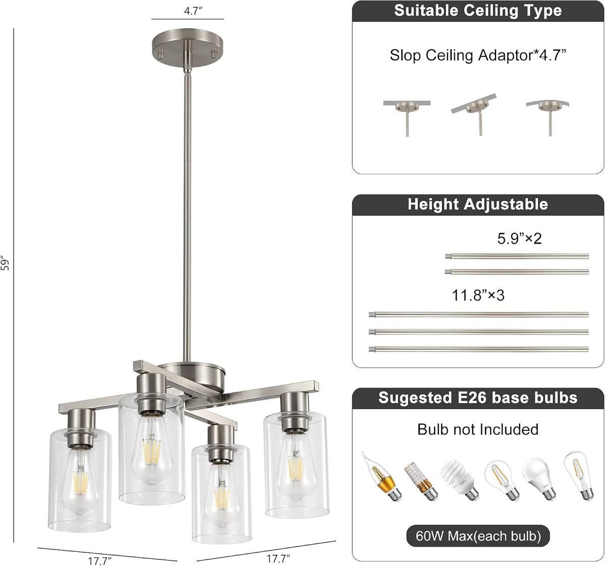 4-light-brushed-nickel-dining-room-chandelier-modern-glass-pendant-light