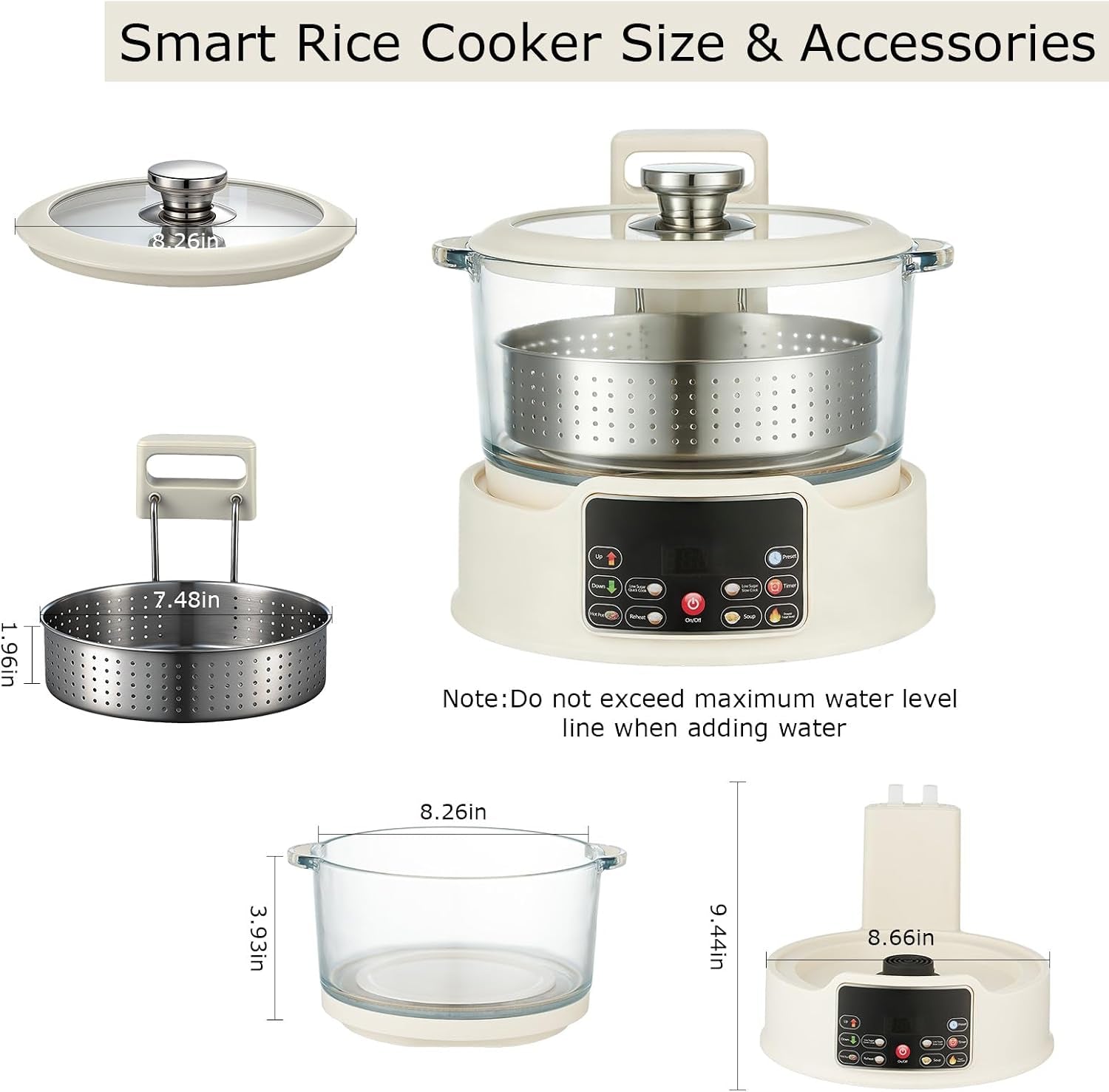 low-sugar-rice-cooker-multifunctional-low-carb-rice-cooke-r-with-auto-lift-basket-preset-timer-smart-glass-rice-cooker-with-steaming-boiling-and-hotpot-in-one-white