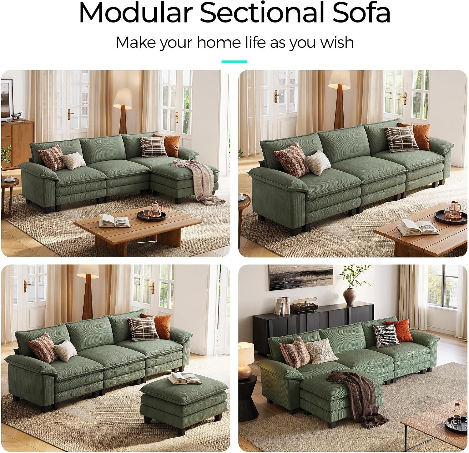 123-modular-sectional-sofa-3-seat-couch-corduroy-cloud-couch-with-deep-seat-modern-l-shaped-cloud-couch-with-1-movable-ottoman-for-living-room-office-bedroom-green