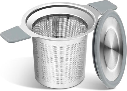 Stainless Steel Fine Mesh Tea Infuser for Loose Leaf Tea | Heat Proof Handles for Safe Grip, Fits Teapots Mugs & Cups, Rust Resistant, Easy to Clean, Versatile Tea Strainer & Diffuser1