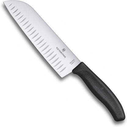 Victorinox Swiss Classic 7 Inch Santoku Knife, Granton Blade, Black1