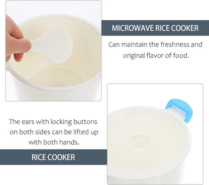 Microwavable Rice Cooker Small Microwave Rice Cooker for Vegetables Pasta and More Microwaveable Steamer 8.26 X 6.88 X 5.51 in 1 Pack2